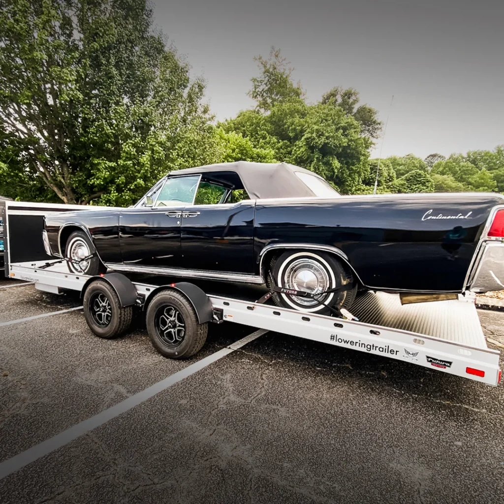 futura pro sport trailer with old black cadillac