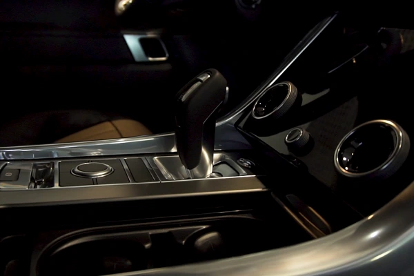 DCT shift selector in luxury car interior